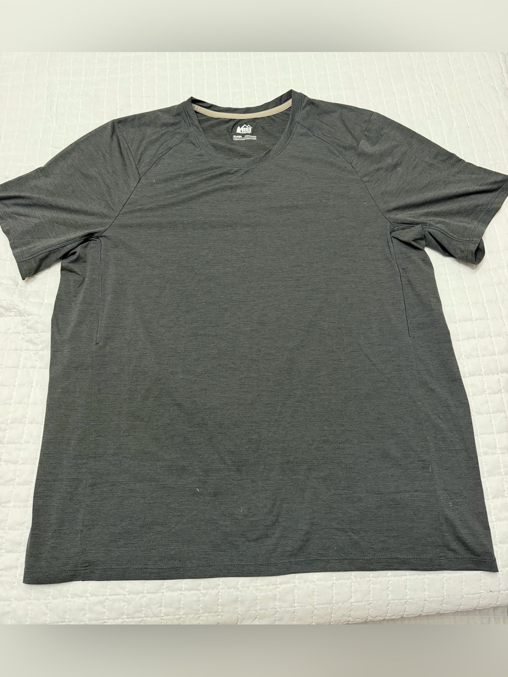 REI Co-op Merino Wool Blend Gray Short Sleeve Shirt XL